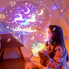 LED Colorful Children's Star Projector Universe Planet Night Light 20 Piano Songs Rotating Music Box Children's Bedroom Gift