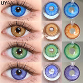 YICKYUE Color Contact Lenses for Halloween Cosplay 1 Pair Anime Colored Lenses Blue Lenses Korean Style Purple Lenses y2k Lenses