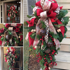 Led Christmas Wreath Stairs Lights Up Decoration Simulation Flower Branch Garland Home Holiday Party Decoration Wreath Венок