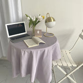 Nordic Solid Color Tablecloth Gentle Purple Dining Table Cloth Retro Background Decor Creative Desk Mat for Dormitory Kitchen