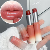 YICKYUE - Water Light Solid Lip Gloss Jelly Cherries Red Lip Tint Clear Lasting Moisturizing Lipstick Mirror Non-stick Cup Lipstick Makeup