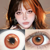 YICKYUE Cosplay Green Colored Contact Lenses 2pcs Crazy Contact Lenses Anime Rad Eye Lenses Halloween Beauty Makeup Lens