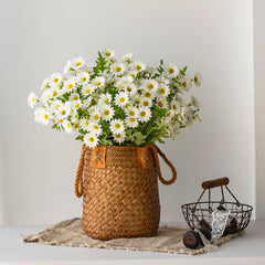 W&G Fake Flower Branch Simulation Daisy Chamomile Living Room Decoration Dutch Chrysanthemum Decoration Silk Flower Decoration