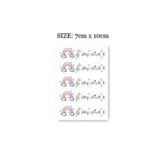 Waterproof Temporary Tattoo Sticker Rainbow Star Alphabet Design Body Art Fake Tattoo Flash Tattoo Arm Female