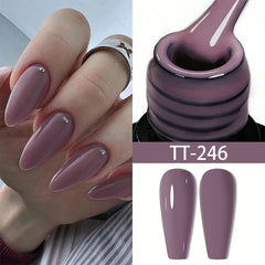YICKYUE - 8ml Gel Nail Polish Pink gray brown Nude Nails Art Soak Off UV/LED Manicure Beautylux Vernis Semi Permanent Esmalte