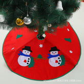 Christmas tree decoration non-woven fabric stickers old man snowman apron red tree skirt holiday party gift