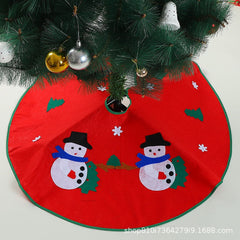 Christmas tree decoration non-woven fabric stickers old man snowman apron red tree skirt holiday party gift