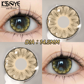 YICKYUE - 2PCS Colored Contact Lenses for eyes with Myopia Brown Grey Lens Large Pupil Contacts Lenses Beauty Fashion Free Shipping
