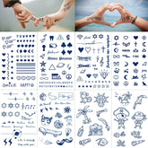 40 Designs Waterproof Temporary Tattoo Stickers Small Fresh And Non-reflective Tatoo Stickers Flash Fake Tattoos For Men Women
