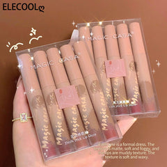 ELECOOL New 5pcs/set Ultra Velvet Matte Sexy Liquid Lipstick Waterproof Long Lasting Lipgloss Women Fashion Lip Glosses Makeup