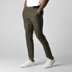 Hearujoy Spring Autumn Mens Business Casual Pants Elasticity Slim Fit Straight Long Trousers High Quality Fashion Youth Pants Versatile
