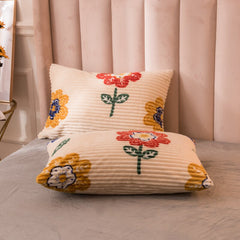 2pcs/set 48x74cm Cartoon Print Pillowcase Winter Warm Comfortable Magic Velvet Pillow Cover Home Decorative Sleeping Pillowcases