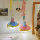 YICKYUE - Colorful Lamp Portable Flower Lamp Wind Chimes Hanging Lantern Home Decoration Girl Birthday Gift Bedroom Night Light