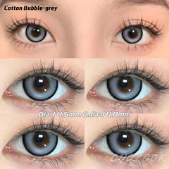 YICKYUE - 1Pair Lenses Cosmetic Color Contact Lenses for Eyes Beauty Pupils Blue Grey Brown Eye Color Lenses with Lens Container