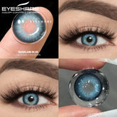 YICKYUE - Colored Contacts Lenses for Eyes 1 Pair Natural Contact Lenses Blue Lenses Grey Contact Lenses Yearly Eye Colored Lens
