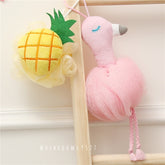 Super Cute Creative Flamingo Pineapple Shape Bathing Bath Ball Pink Bath Bathing Flower Ball Bubble Ball Creative Decoration