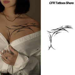 YICKYUE - Dark Lines Herbal Juice Tattoo Stickers Temporary Tattoos Fake Tatto Must Tattoo Woman Y2K Tatouage Sexuele Ive Sticker Charm