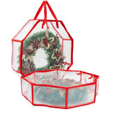 YICKYUE - Octagonal PVC Christmas Wreath Fully Transparent Storage Bag