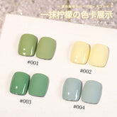 Yickyue Nail Gel Polish 8ml Soak Off Uv Led Long Lasting Lemon Green Yellow Varnish Gel for Manicure DIY Nail Art Polish Gel Supplies