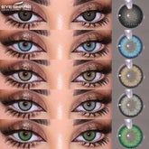 YICKYUE Colored Contact Lenses for Eyes Natural Eye Lenses Gray Contacts Green Lenses Blue Lenses Fashion Brown Lenses 1 Pair