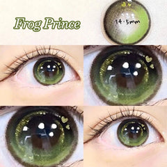 YICKYUE - 1 Pair Contact Lense Green with Power Color Contact Lenses for Eyes Prescription Myopia Lens Natural Look Fast Delivery