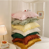 7 colors for option body pillow case home textile bed pillow covers Ruffle white decorative pillows cases princess pillowcase