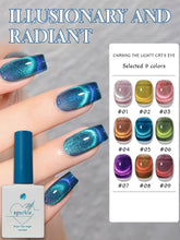 YICKYUE - 1-9pcs Iridescent Cat's Eye Gel Polish Kit - 12ml Multicolor Nail Art Supplies with Glass-like Shine (9 Trendy Shades)