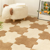 Yickyue Tufting Puzzle Play Mat Children'S Carpet Interlocking Exercise Tiles Floor Soft Fluffy Tatami Floor Mat And Rug For Kids Pad