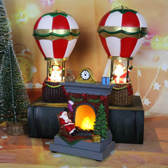 YICKYUE - Christmas Santa Hot Air Balloon Ornament with LED Light Merry Christmas Decoartions For Home Xmas Ornaments Navidad 2024