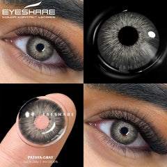 YICKYUE - 2pcs Colored Contact Lenses For Eyes Natural Blue Eye Lenses Gray Pupils Lens Yearly Fashion Green Contacts Black Lens