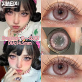 YICKYUE - 1 Pair New Myopia Lenses Colored Contact Lenses with Degree Natural Lenses Pink Eye Lenses Color Cosmetic Fast Shipping