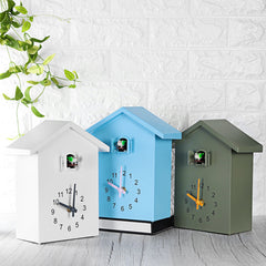 Modern Plastic Bird Cuckoo Design Quartz Wall Hanging Horologe Clock Timer Quartz Wall Clock for Home Living Room Office Decor