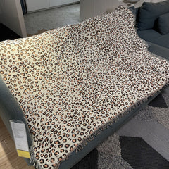Aggcual leopard spots Decorative Blanket Animal Pattern Sofa Blanket throw Ethnic Bedspread Picnic Camping mat RV decor