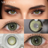 YICKYUE - Two Diamond Series Color Contact Lenses Prescription Lenses for Vision Correction Green Natural Lenses for Eye Contact Cosmetics