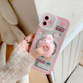 3D cute rabbit cartoon phone case for iphone 12 mini 11 pro max 7 x xr xsmax 8 plus Decompression protective cover shell conque
