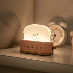 Bread Machine Night Light USB Charging Bedroom Lamp Creative Dimming Table Lamp LED Warm White Timing Sleeping Light