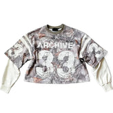 Hearujoy Y2K T Shirt Men New Sports Shirt Male Gothic Oversize Camouflage Leaf pattern Long Sleeves T Shirt Hip Hop Sweatshirt Streetwear