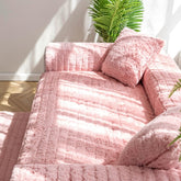 Thickened plush sofa cover solid color warm non-slip living room sofa covers high-end home decoration protective cover Universal