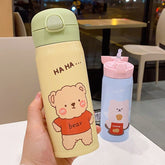 Yickyue Cartoon Thermos For Coffee Portable Kettle Cute Vacuum Flask Hot Water Bottle 304 Stainless Steel Thermos Jug Kids Tourist Cup
