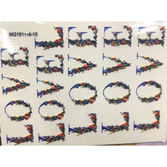 Charm Rose Flower Three-Dimensional Relief Acrylic Engraved Nail Sticker Girl Water Decals Empaistic Nail Water Slide Decals