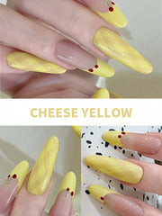 YICKYUE - 1pc 15ML Cheese Yellow Gel Nail Polish Unscented Soak Off UV LED Formula, Popular Green Shades, Perfect Gift For Spring