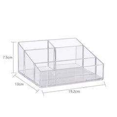 Clear Plastic Makeup Organizer Cosmetic Storage Box Makeup Brush Holder Stationery Storage Pen Holder Lipstick Display Stand