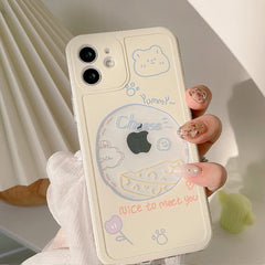 Funny cartoon bear cute letter phone case soft silicone cover for iphone 11 12 pro max mini 7 8 plus x xr xs max conque capa