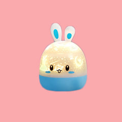 Rabbit Light Starry Sky Cosmic Projection Starry Three-color Night Light Bluetooth Audio Bedroom Atmosphere Light Birthday Gift