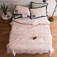 Twin king Queen Size Solid pink Summer Quilt Blanket Comforter Bed Cover Quilting simple Home textile bedclothes