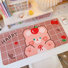 Cartoon Kawaii Large Mouse Pad Desk Computer Mouse Mat Japan PU Rubber Waterproof Cute Rabbit Bear Mouse Pad Computer Table Pad