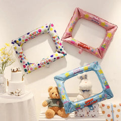 Funny Photo Frame Balloon Birthday Party Wedding Graduation Photo Props for Kids Aluminum Film Balloon New Year Party Decoration