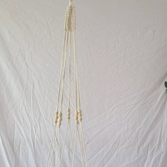 Boho Macrame Hanging Plant Support Wood Shelf Plate Handmade Korean Nordic Home Bedroom Decor Bed Side Small Stuff Organizer