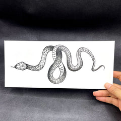 Big Size Black Snake Temporary Tattoo Stickers For Women Men Body Waist Waterproof Fake Tatto Dark Wine Snake Tatto