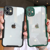 Luxury Silicone Airbag Shockproof Clear Phone Case For iPhone 11 12 Pro Max Mini X Xs XR 7 8 Plus SE2 2022 Lens Protection Cover